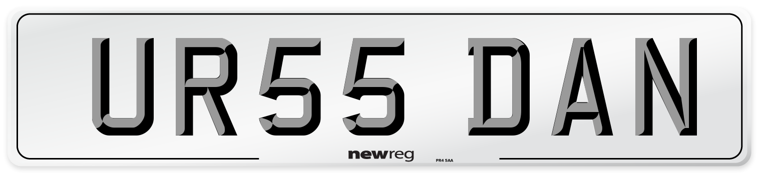 UR55 DAN Number Plate from New Reg